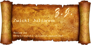 Zwickl Julianna névjegykártya